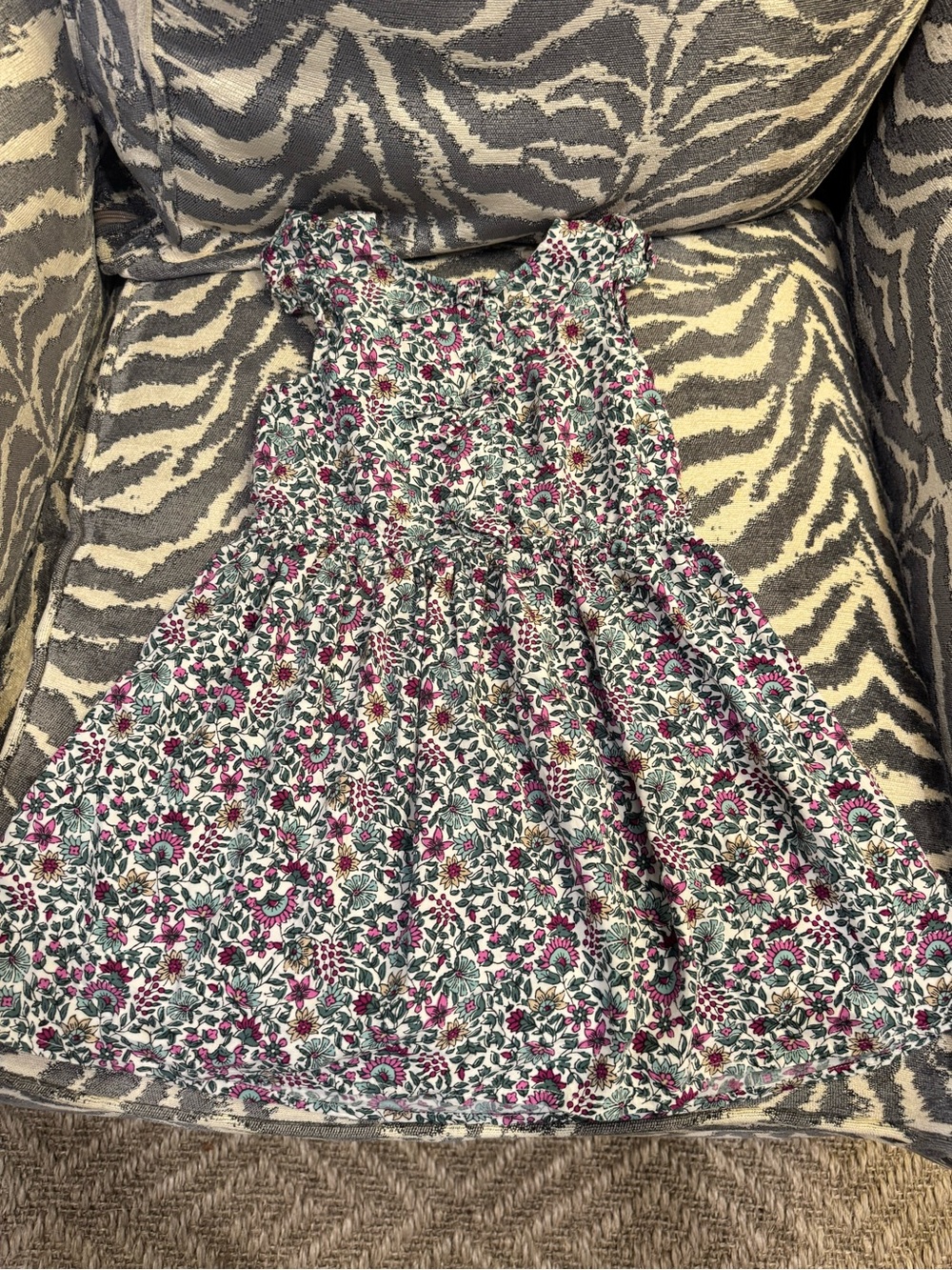 JCrew Crew Cuts block print style Size 4 dress EUC